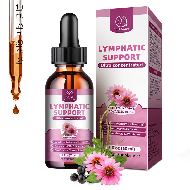 Lymphatic Health Supplements 100Mg Premium Echinacea Extract Lymphatic Drainage & Cleansing Supports Lungs Health